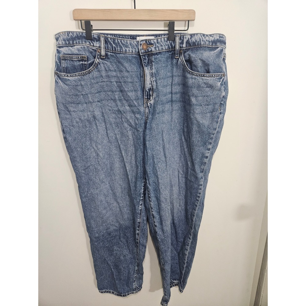 Lane Bryant Womens 18L High Rise Straight Leg Jeans Medium Acid Wash Denim 18 L